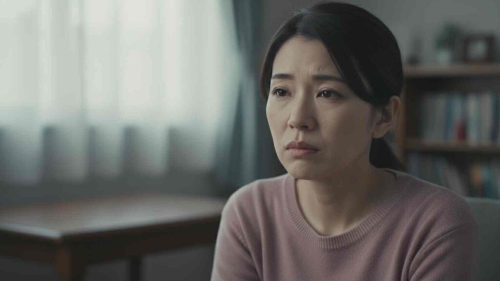 疲れて元気のない女性
