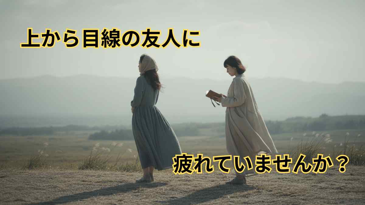 上から目線の友達に悩む女性