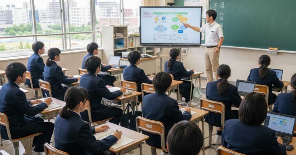 中学校の授業風景