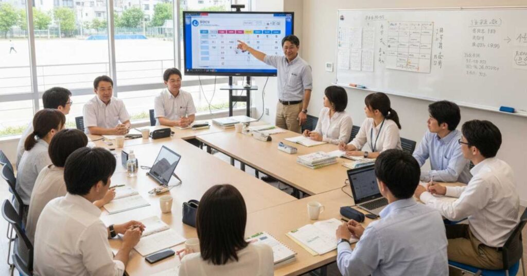 小学校の職員会議風景